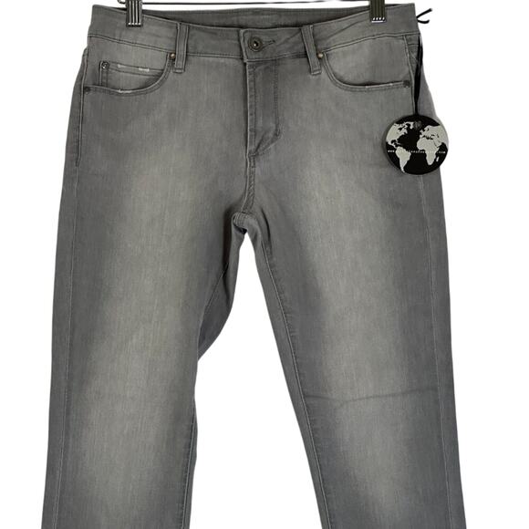 NWT Articles of Society Carly Jeans Womens 27 Gray Crop Skinny Raw Hem Stretch - Picture 3 of 8
